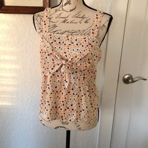 MADEWELL TIE FRONT TANK MULTI COLORED SIZE 6